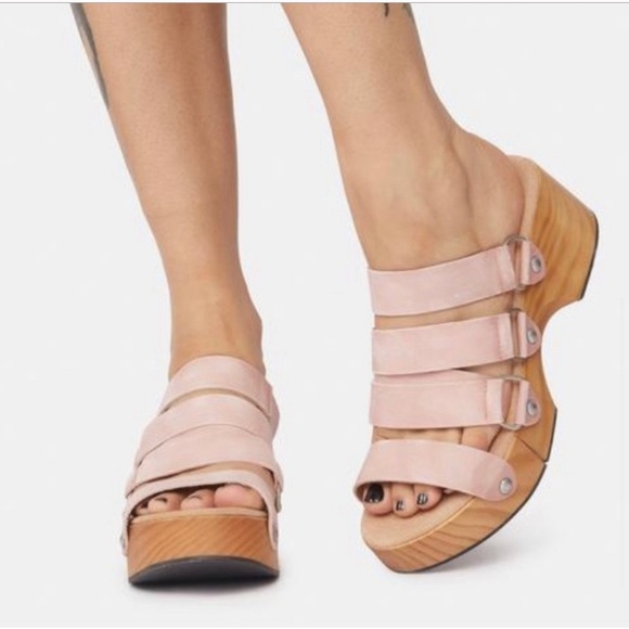 Free People Shoes - New Free People Virgo Switchback Sandals Platform Wood Clog